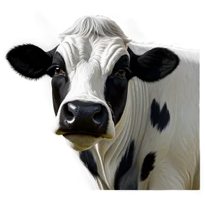 Black And White Cow Head Png 06212024 PNG image