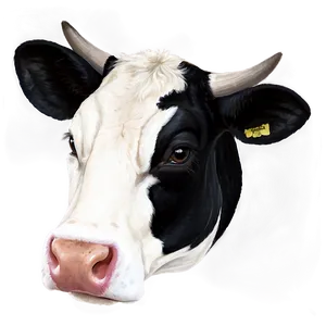 Black And White Cow Head Png 06212024 PNG image