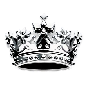 Black And White Crown Vector Png 06262024 PNG image