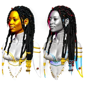 Black And White Dreads PNG Xrf