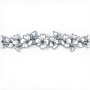 Black And White Floral Borders PNG 06282024 PNG