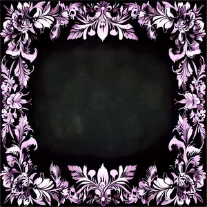 Black And White Floral Frames PNG 06282024
