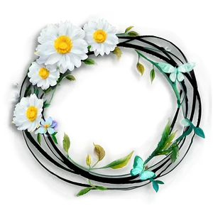 Black And White Flower Circle PNG 06252024 PNG