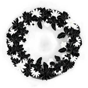 Black And White Flower Circle PNG Uui PNG