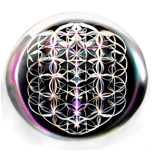Black And White Flower Of Life PNG 20