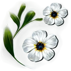 Black And White Flower Sticker PNG 64 PNG