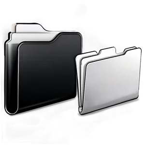 Black And White Folder Icon PNG Rbd87 PNG