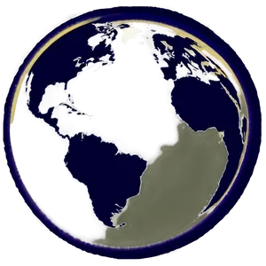 Black And White Globe Flat Design PNG 06282024 PNG