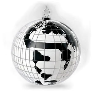 Black And White Globe For Diy Projects PNG 15 PNG