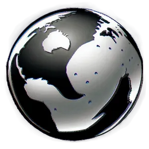 Black And White Globe For Diy Projects PNG Rdn59 PNG