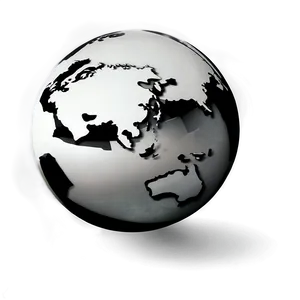 Black And White Globe For Kids PNG 2