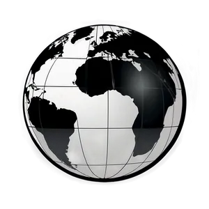 Black And White Globe For Logo PNG Yiv PNG