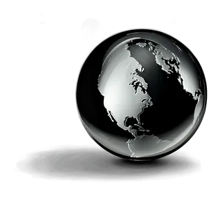 Black And White Globe For Web Design PNG Bwg PNG