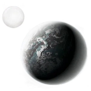 Black And White Globe In Space PNG 94