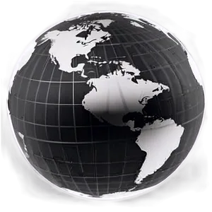 Black And White Globe Silhouette Png Cyl PNG image