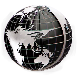 Black And White Globe Tattoo Design PNG 11 PNG