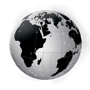 Black And White Globe Vector Png Hur PNG image