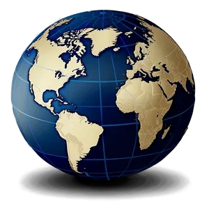 Black And White Globe With Latitude And Longitude PNG Sef1 PNG
