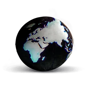 Black And White Globe With Shadows PNG Hkg80 PNG