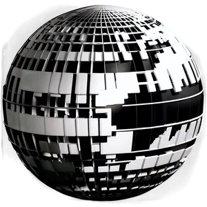 Black And White Globe With Shadows PNG Ikj