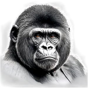 Black And White Gorilla Png 19 PNG image