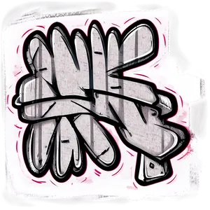 Black And White Graffiti PNG 05032024 PNG