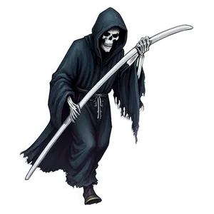Black And White Grim Reaper Png Gfv2 PNG image