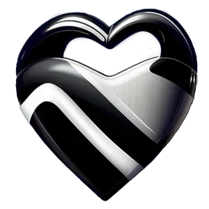 Black And White Heart Clipart PNG And