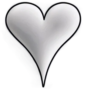 Black And White Heart Doodle Png 70 PNG image