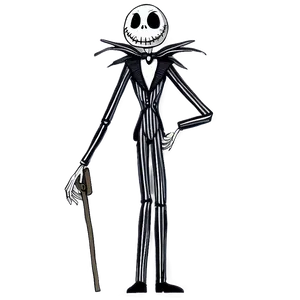 Black And White Jack Skellington Png Bih90 PNG image