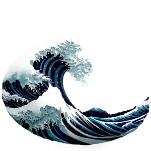 Black And White Japanese Wave PNG Gek PNG