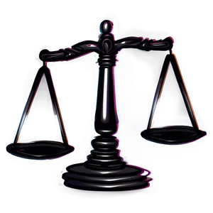 Black And White Justice Scale PNG 06132024 PNG