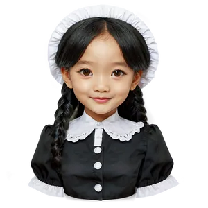 Black And White Maid Hat Png 36 PNG image