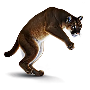 Black And White Mountain Lion Png Wiu PNG image