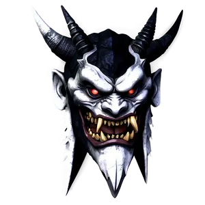 Black And White Oni Art Png 42 PNG image