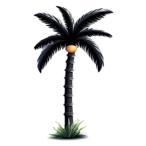 Black And White Palm Tree Emoji PNG Gie PNG