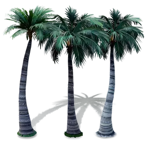 Black And White Palm Trees PNG 76