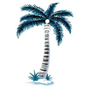 Black And White Palm Trees PNG Vxk