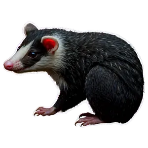 Black And White Possum Png Nej PNG image