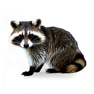 Black And White Raccoon Png Vvm PNG image