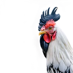Black And White Rooster PNG Muj