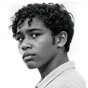 Black And White Sad Person PNG 93