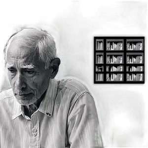 Black And White Sad Person PNG Clh