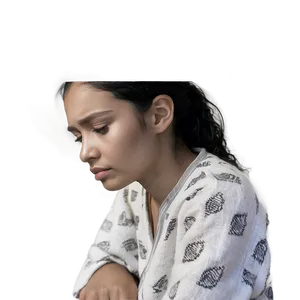 Black And White Sad Person Png Wyc PNG image