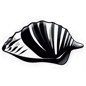 Black And White Seashell Clipart PNG 3