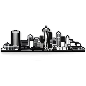 Black And White Seattle Skyline PNG 43 PNG