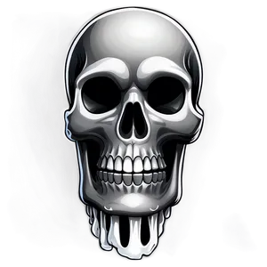 Black And White Skull Sticker Png 85 PNG image