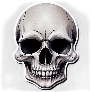 Black And White Skull Sticker Png Btd PNG image