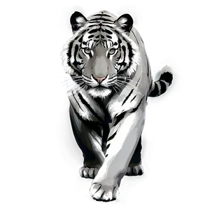 Black And White Tiger Sketch PNG 48 PNG