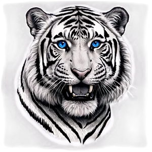 Black And White Tiger Sketch PNG Ahk78 PNG